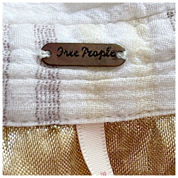 Free People “Cutie” Plaid Cropped Shirt XS - Picture 11 of 11